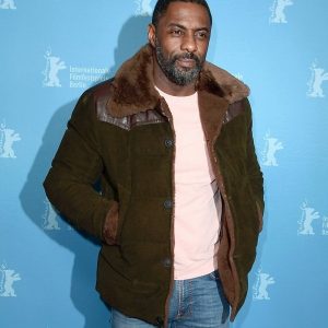 Idris Elba In Beautiful Suede Leather Jacket