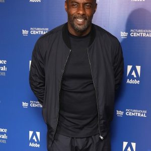 Idris Elba In Fleece Fabric Style Jacket
